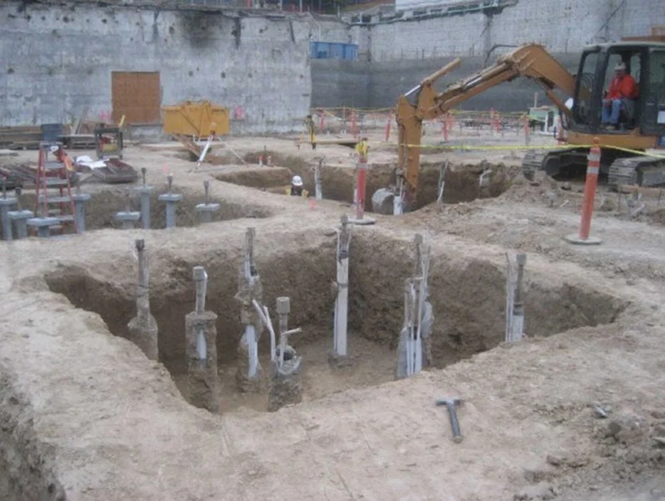 Soil rig setup at beach location