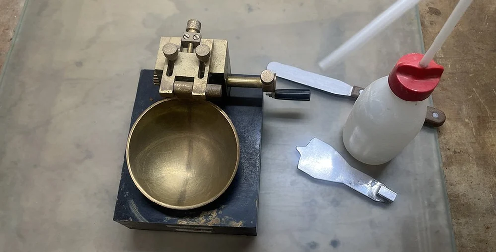 Soil rig setup at beach location