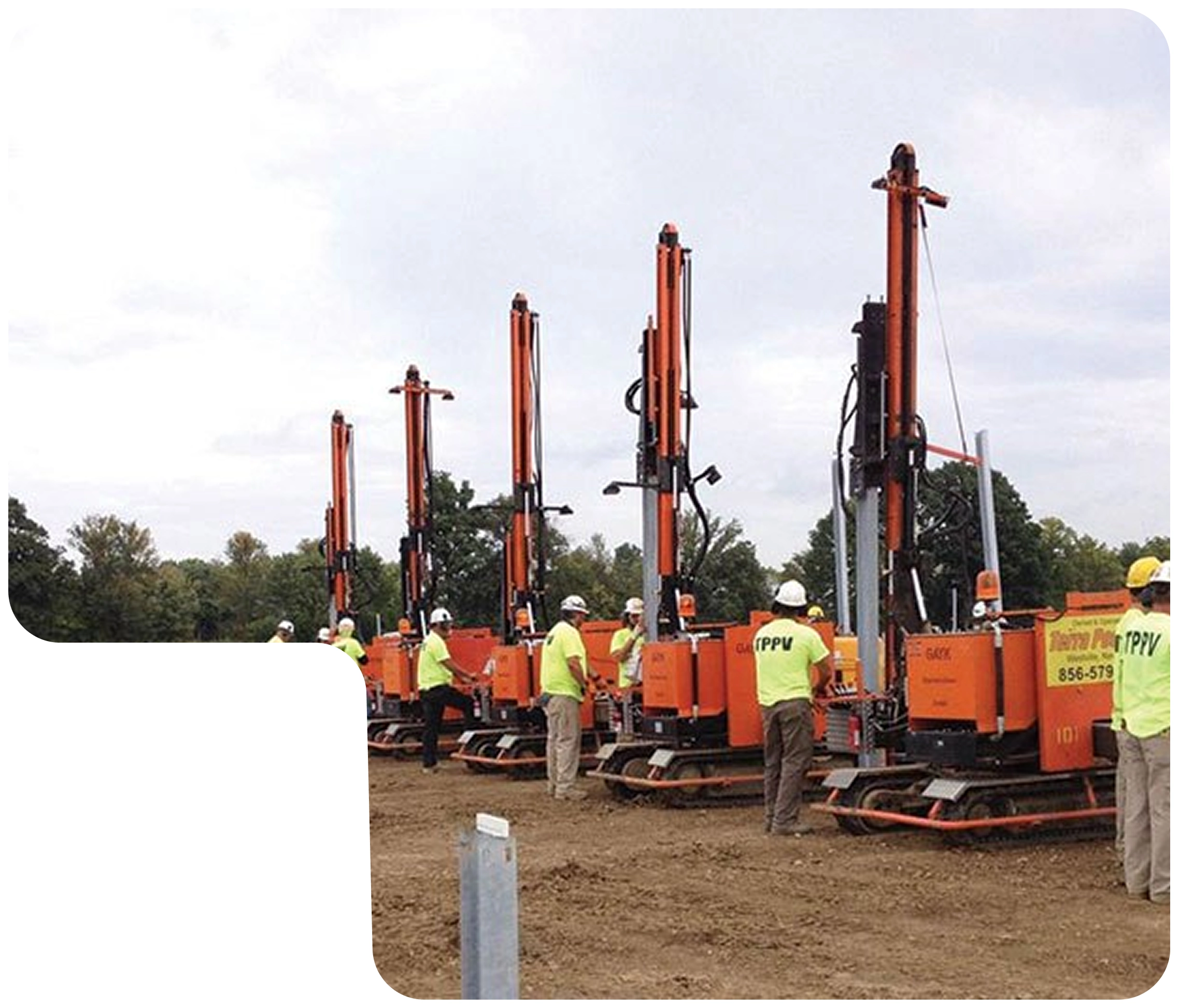 Drilling equipment on site